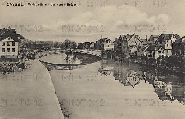 Fuldapartie and new bridge in Kassel