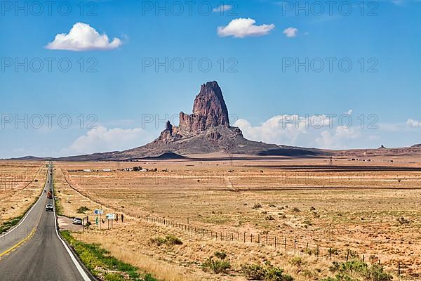 Eroded volcano El Capitan on a plateau