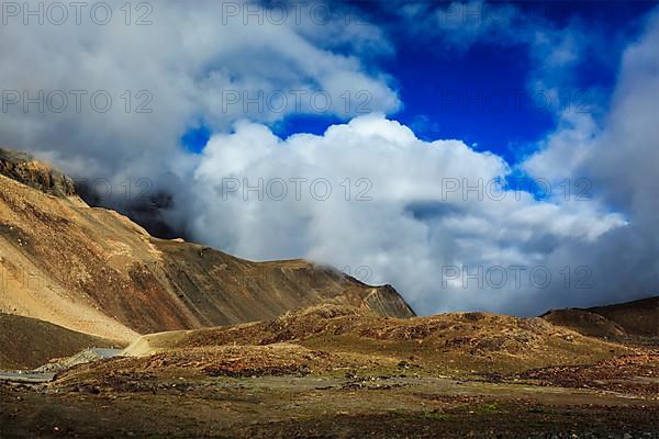 Himalayan landscape in Hiamalayas near Baralacha La pass. Himachal Pradesh