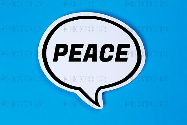 Peace Peace in Speech Bubble Communication Concept Talk in Stuttgart