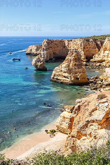 Algarve beach Praia da Marinha by the sea Ocean in Praia da Marinha