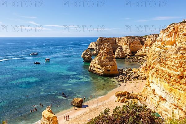 Algarve beach Praia da Marinha by the sea Ocean in Praia da Marinha