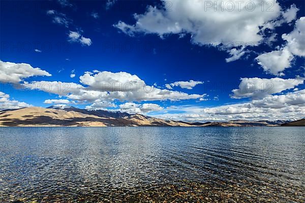 Himalayan mountain lake in Himalayas Tso Moriri