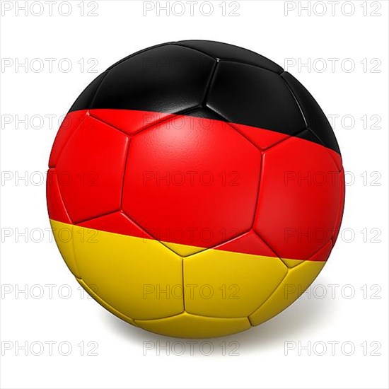 Soccer footbal ball with Germany flag isolated on white background