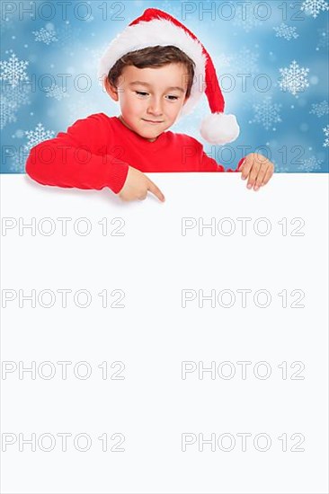 Christmas Child Boy Father Christmas Show Text Free Space Copyspace Free Space