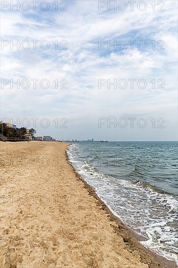 Deserted south beach in autumn