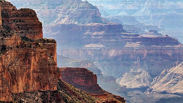 Rock formations in the Grand Canyon