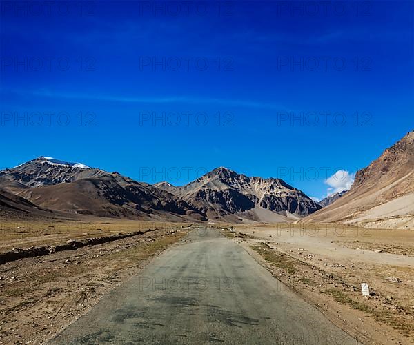 Manali-Leh road to Ladakh in Indian Himalayas near Sarchu. Ladakh