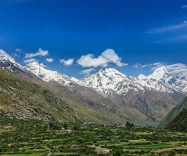 Valley in Himalayas. Sangla valley