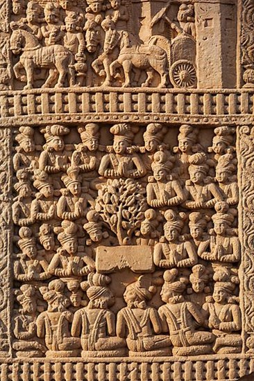 Gateway decoration bas relief of Great Stupa