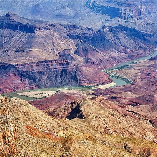 Rock formations overlooking the Colorado River