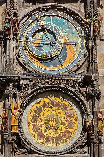 Astronomical clock on Town Hall. Prague