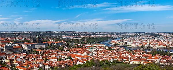 Panorama view of Prague from Prague Castle. Prague