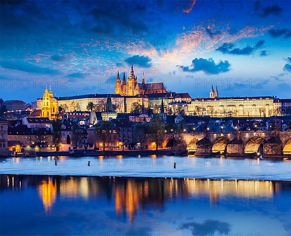 Travel Prague Europe concept background