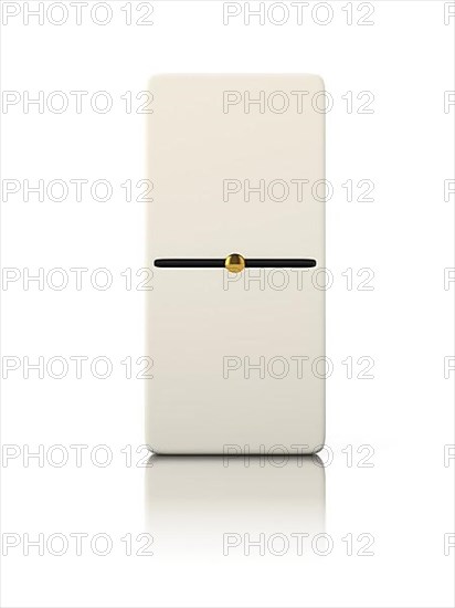 Domino game bone close up isolated on white