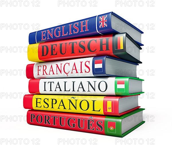 Foreign language study concept background