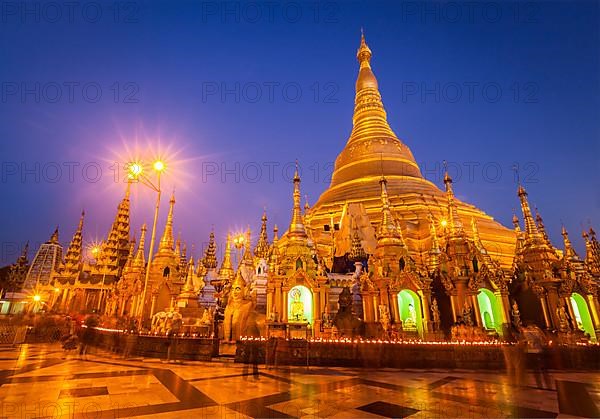 Myanmer famous sacred place and tourist attraction landmark