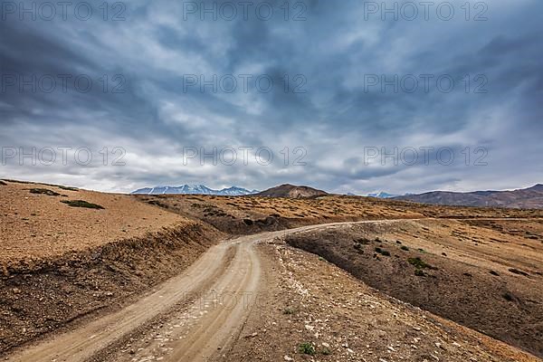 Road in Himalayas. Spiti Valley