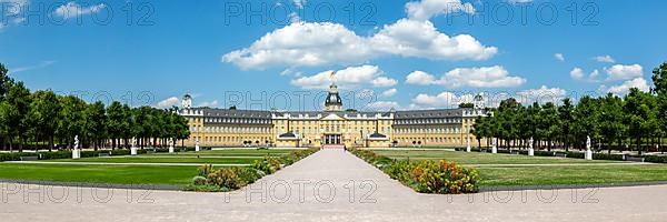 Karlsruhe Castle Baroque Palace Residence Travel Architecture Panorama in Karlsruhe