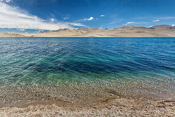 Tso Moriri lake in Himalayas