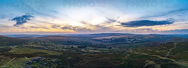 Sunset over Haytor Rocks