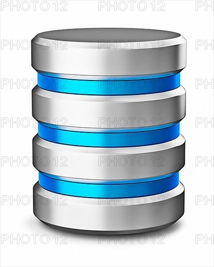 Hard disk drive data storage database icon symbol isolated on white background