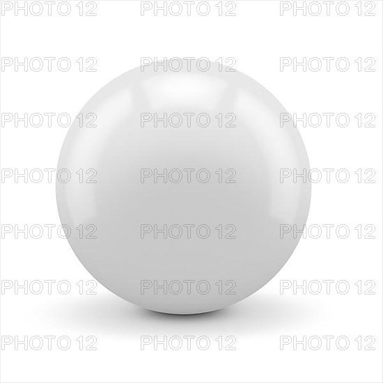 3D white sphere isolated over a white background