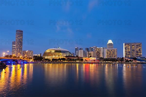 Singapore cityscape skyline night view