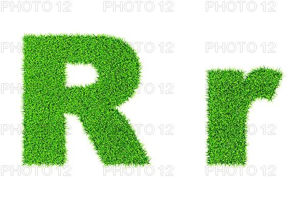 Grass letter R