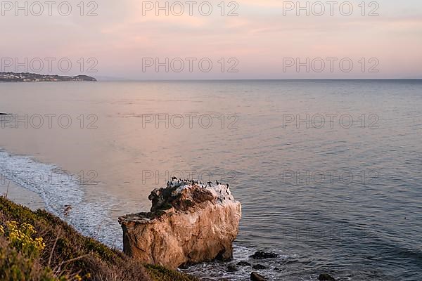 Sunset by the ocean at El Matador Beach Malibu