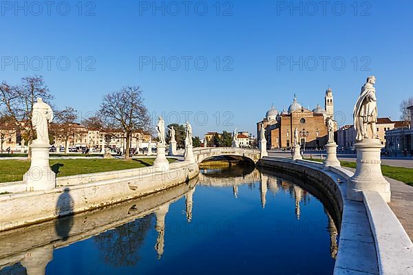 Prato Della Valle Square with Statues Travel City in Padua