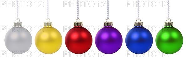 Christmas colourful christmas balls advent clipping against a white background