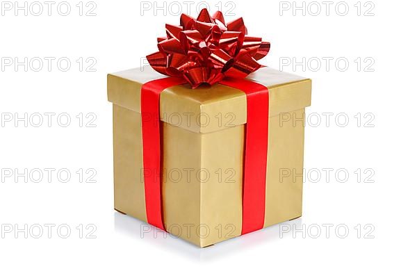 Gift birthday christmas christmas gift birthday gift box gold golden give isolated in Stuttgart