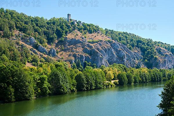 Main-Danube Canal with Randeck Castle near Essing