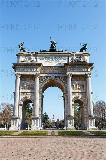 Arco Della Pace Milano Peace Arch Triumphal Gate Travel City in Milan