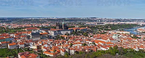 Aerial panorama of Hradchany: the Saint Vitus