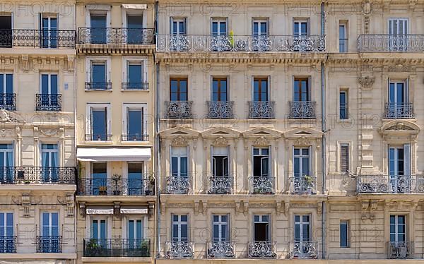 Restored house facades at the Old Port