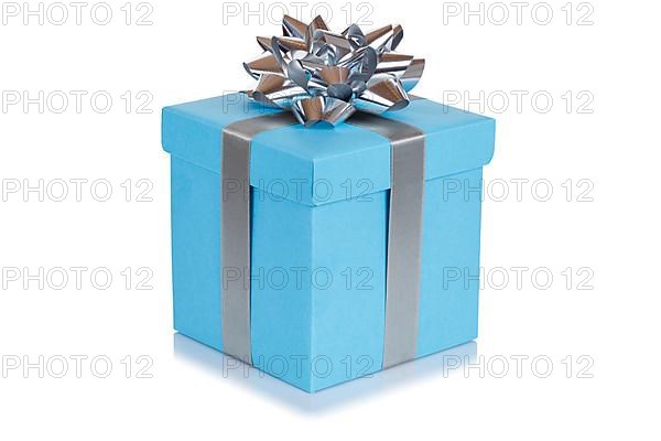 Gift birthday christmas christmas gift birthday gift box blue give isolated in Stuttgart