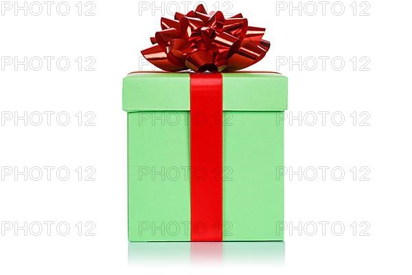 Birthday Christmas Gift Christmas Present Birthday Gift Box Light Green Free Plate Isolated