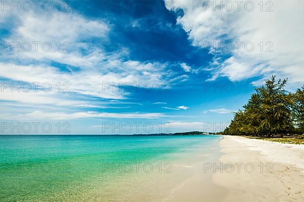 Sihanoukville beach with beautiful sky cloudscape