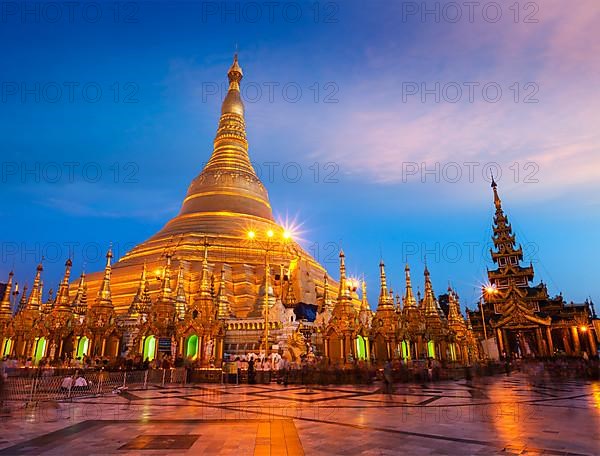 Myanmer famous sacred place and tourist attraction landmark