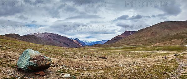 Himalayan landscape panorama. Spiti valley