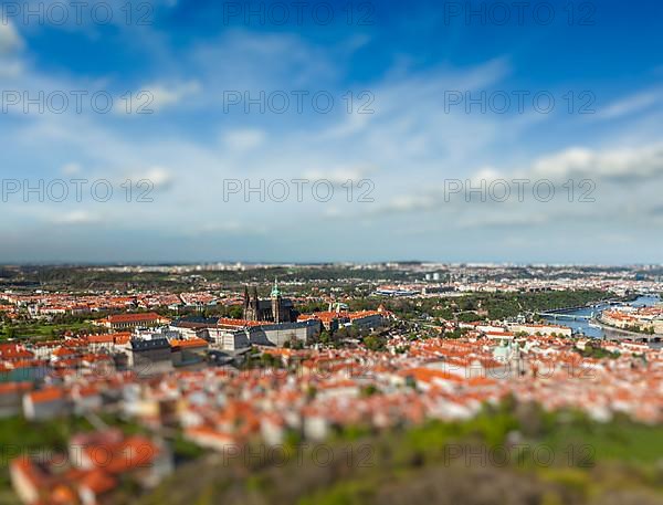 Aerial view of Hradchany part of Prague