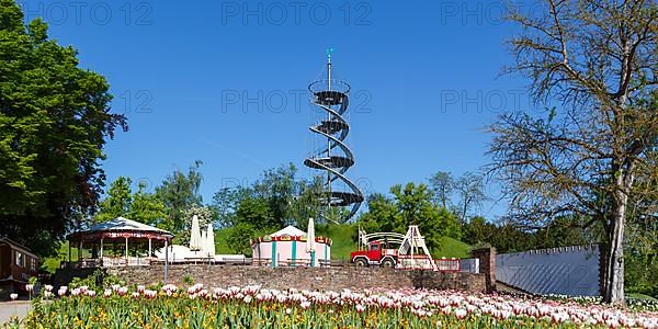 Killesberg Tower Tower in Hoehenpark Killesberg Park Panorama in Stuttgart