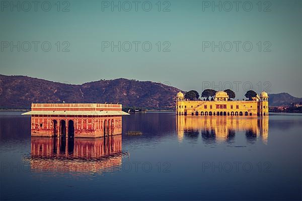 Vintage retro hipster style travel image of Rajasthan landmark