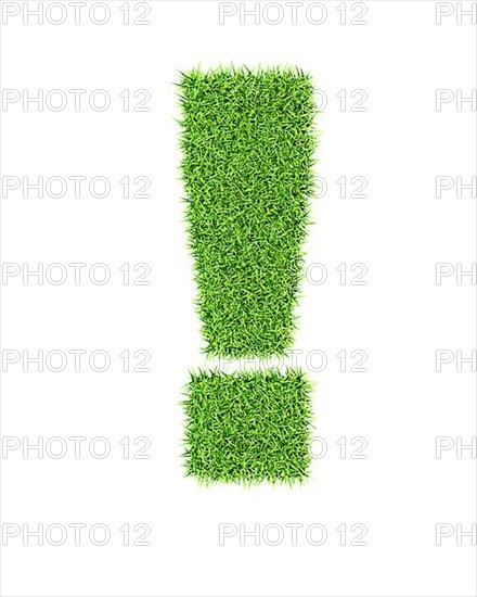 Grass alphabet exclamation mark