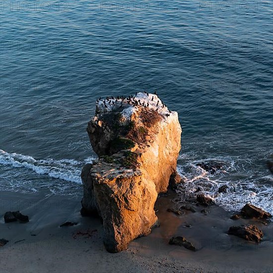 Sunset by the ocean at El Matador Beach Malibu