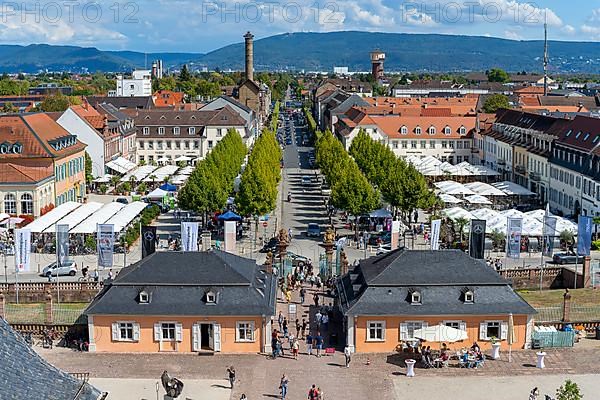 View of the city from Schwetzingen Palace