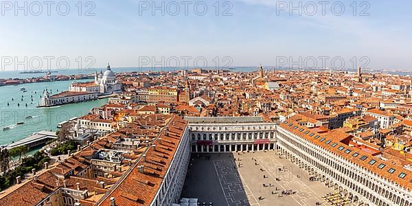 St Mark's Square Piazza San Marco from above Overview Vacation Travel City Panorama in Venice