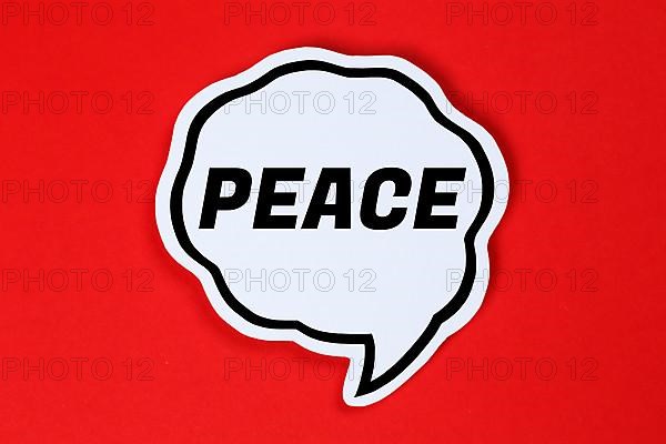 Peace Peace in Speech Bubble Communication Concept Talk in Stuttgart